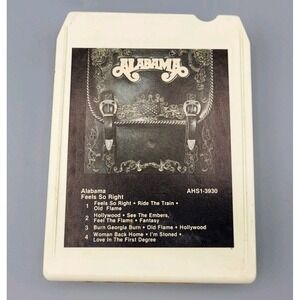 Alabama Feels So Right 8-Track Tape AHS1-3930 RCA 1981 - Tested & Works!